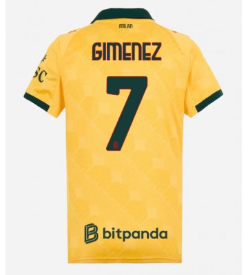 AC Milan Santiago Gimenez #7 Replika Tredjetrøje Dame 2025-26 Kortærmet